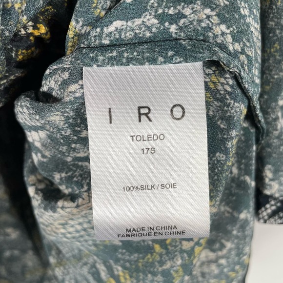 IRO Toledo Snake Print Halter Top Silk Sz‎ 34 EU / 2 US Ruffle Hem V-Neck - Picture 9 of 10